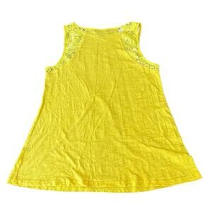 Chaps bright yellow women’s S tank top with shoulder lace